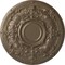 Ekena Millwork Oslo Ceiling Medallion (Fits Canopies up to 10 1/2"), Hand-Painted Warm Silver, 28 1/8"OD x 1 3/4"P CM28OSWSS - alternate 1